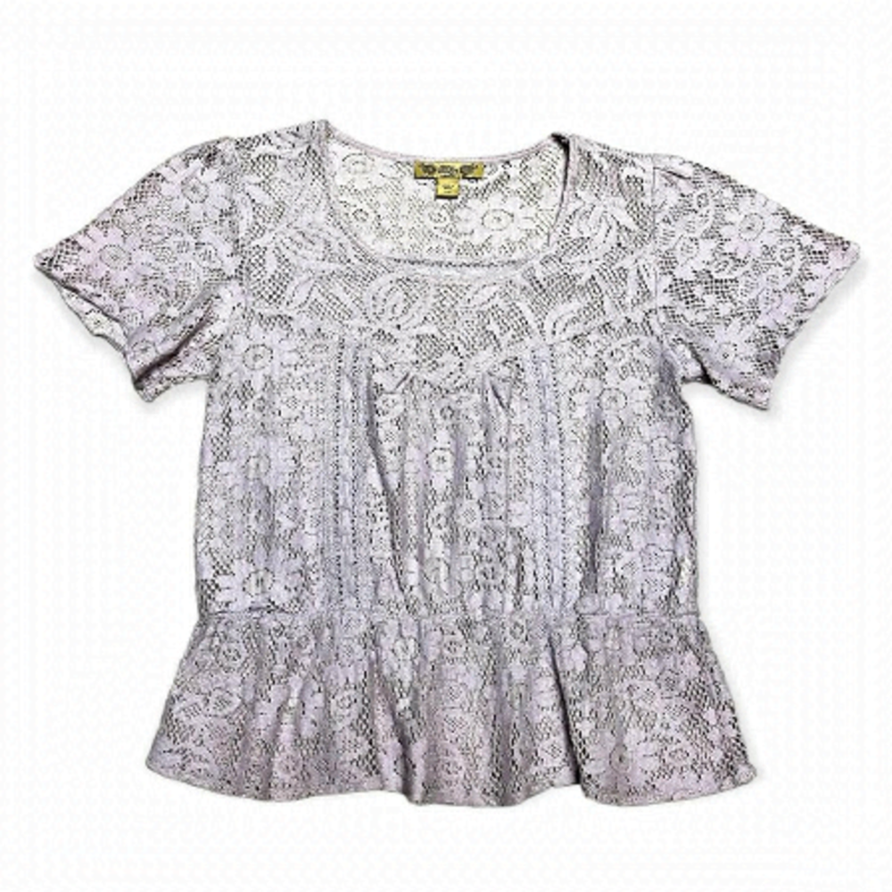 Nine West Vintage America Collection Mesh Lace Top - Womens XS